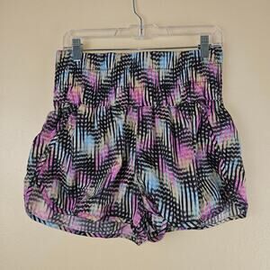 Free People The Way Home Printed Shell Running Shorts Size Large